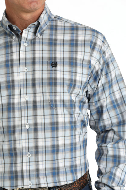 Blue Plaid Classic Fit Men's Shirt by Cinch®