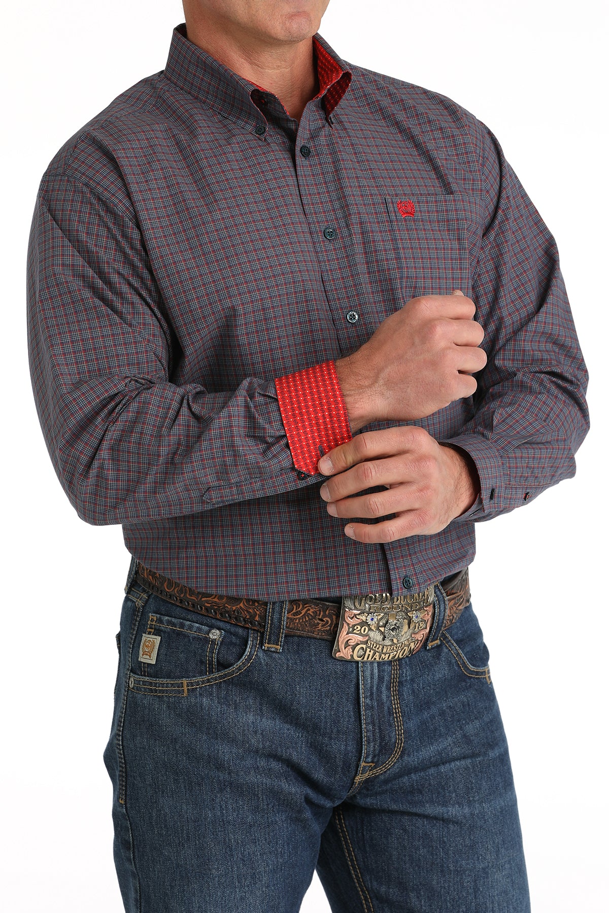 Navy Plaid Classic Fit Men's Shirt by Cinch®
