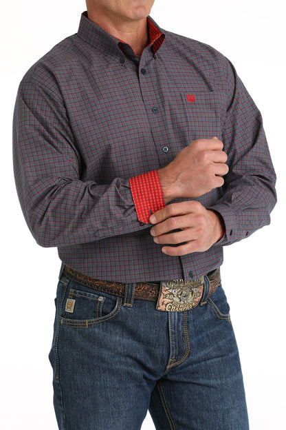 Navy Plaid Classic Fit Men's Shirt by Cinch®