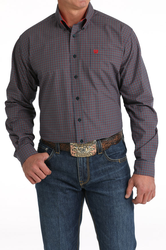 Navy Plaid Classic Fit Men's Shirt by Cinch®