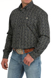 Navy 'Lasso' Print Classic Fit Men's Shirt by Cinch®