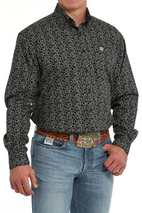 Navy 'Lasso' Print Classic Fit Men's Shirt by Cinch®