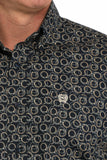 Navy 'Lasso' Print Classic Fit Men's Shirt by Cinch®