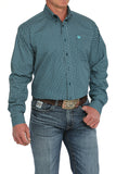 Teal Geo Print Classic Fit Men's Shirt by Cinch®