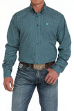 Teal Geo Print Classic Fit Men's Shirt by Cinch®