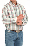 Red and Mint Plaid Classic Fit Men's Shirt by Cinch®