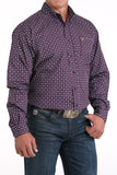 *Match Boy's* Purple and Teal Classic Fit Men's Shirt by Cinch®