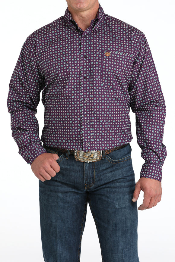 *Match Boy's* Purple and Teal Classic Fit Men's Shirt by Cinch®