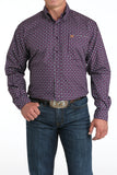 *Match Boy's* Purple and Teal Classic Fit Men's Shirt by Cinch®