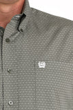 Olive Diamond Print Classic Fit Men's Shirt by Cinch®