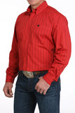 Red Stripe Print Classic Fit Men's Shirt by Cinch®