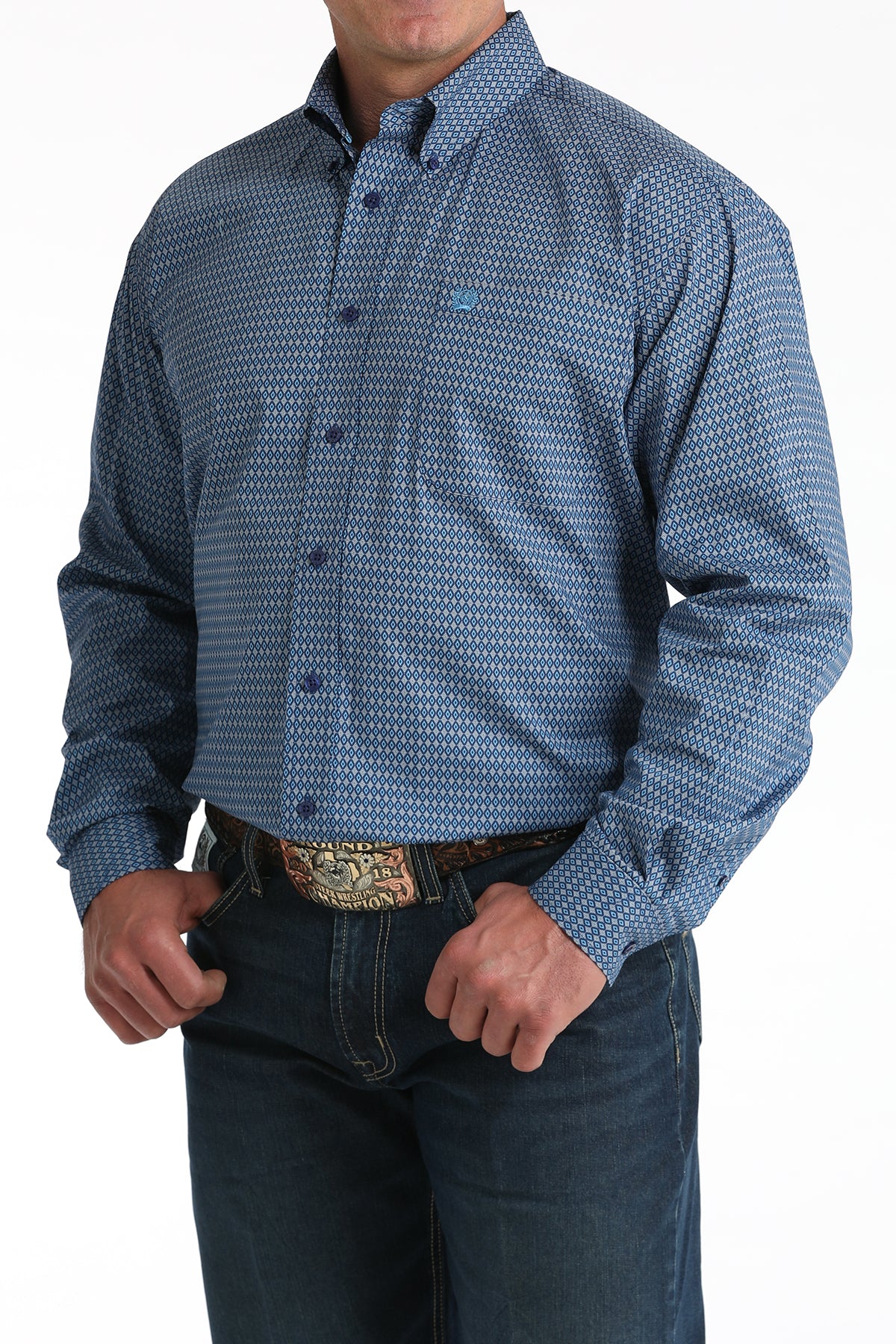 Royal Geo Print Stretch Classic Fit Men's Shirt by Cinch®