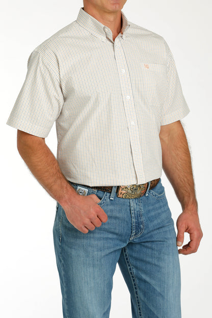White Plaid Short Sleeve Men's Shirt by Cinch®