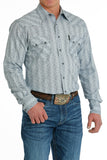 Blue Paisley Stripe Modern Fit Men's Shirt by Cinch®