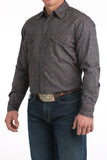 Navy Paisley & Stripe Modern Fit Men's Shirt by Cinch®