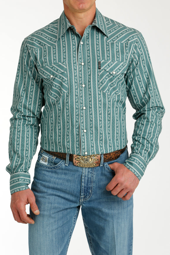 Floral Striped Modern Fit Men's Shirt by Cinch®