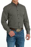 Black Geo Print Modern Fit Men's Shirt by Cinch®
