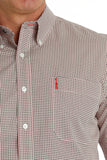 Red, White & Black Geo Modern Fit Men's Shirt by Cinch®