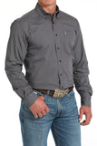 Grey Chevron Print Modern Fit Men's Shirt by Cinch®
