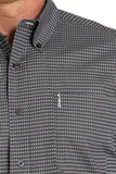 Grey Chevron Print Modern Fit Men's Shirt by Cinch®