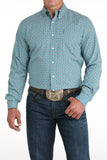 Blue Geo Print Modern Fit Men's Shirt by Cinch®