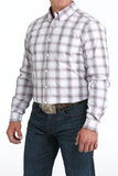 Purple Plaid Modern Fit Men's Shirt by Cinch®