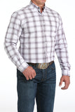 Purple Plaid Modern Fit Men's Shirt by Cinch®
