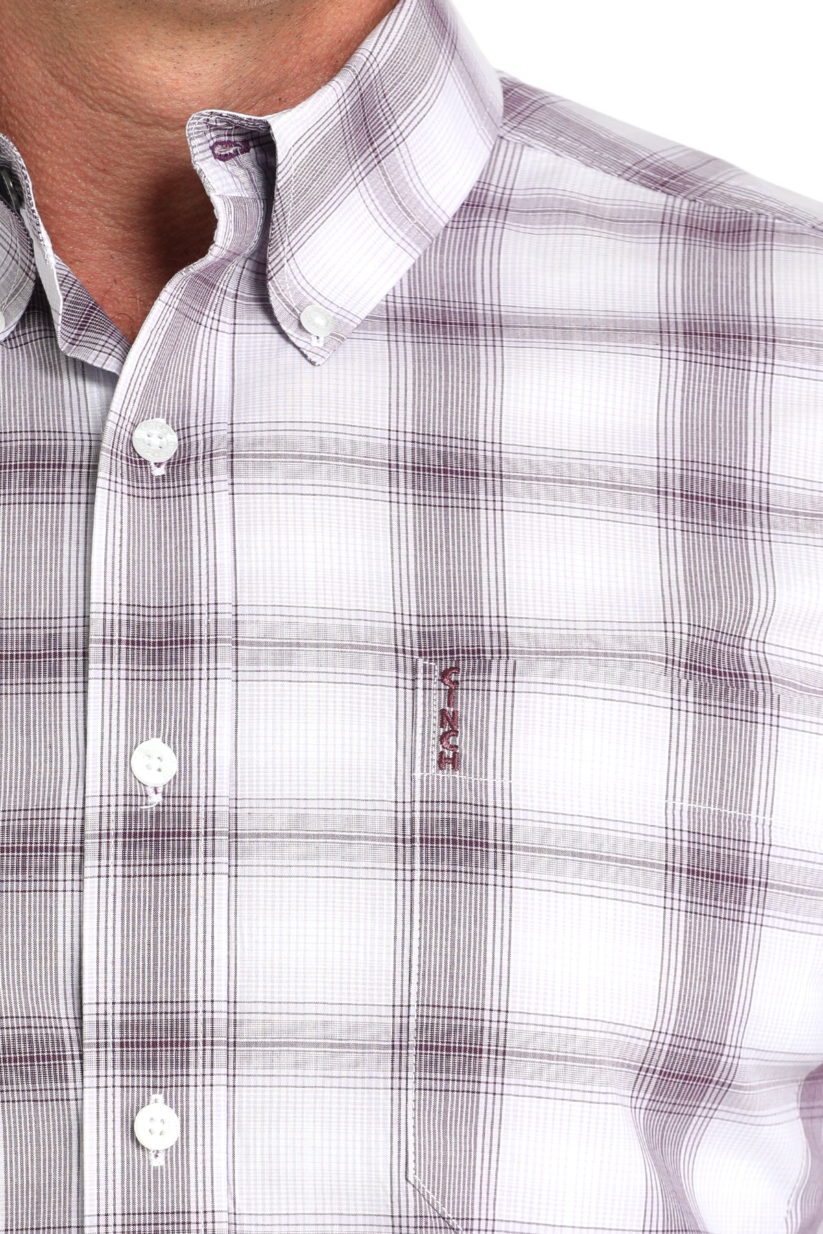 Purple Plaid Modern Fit Men's Shirt by Cinch®