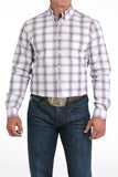 Purple Plaid Modern Fit Men's Shirt by Cinch®