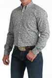 Grey Paisley Modern Fit Men's Shirt by Cinch®