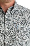 Grey Paisley Modern Fit Men's Shirt by Cinch®