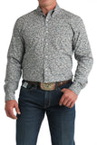 Grey Paisley Modern Fit Men's Shirt by Cinch®