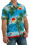 'Cowboy Surfer' Aloha Short Sleeve Men's Shirt by Cinch®