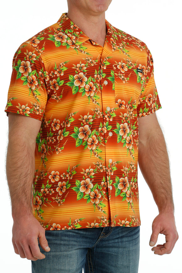 'Fire Flower' Aloha Short Sleeve Men's Shirt by Cinch®