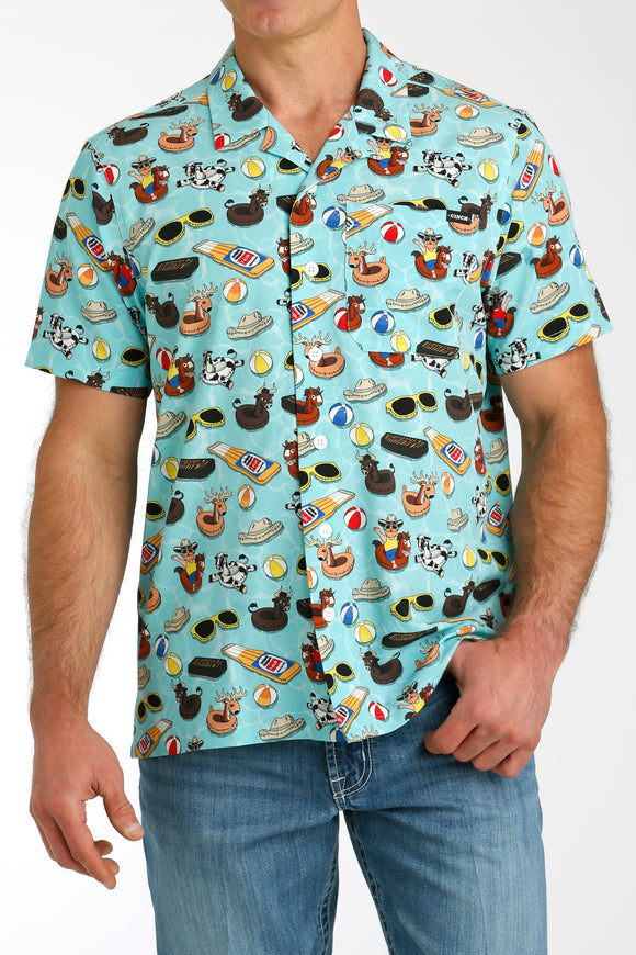 'Pool Party' Aloha Short Sleeve Men's Shirt by Cinch®