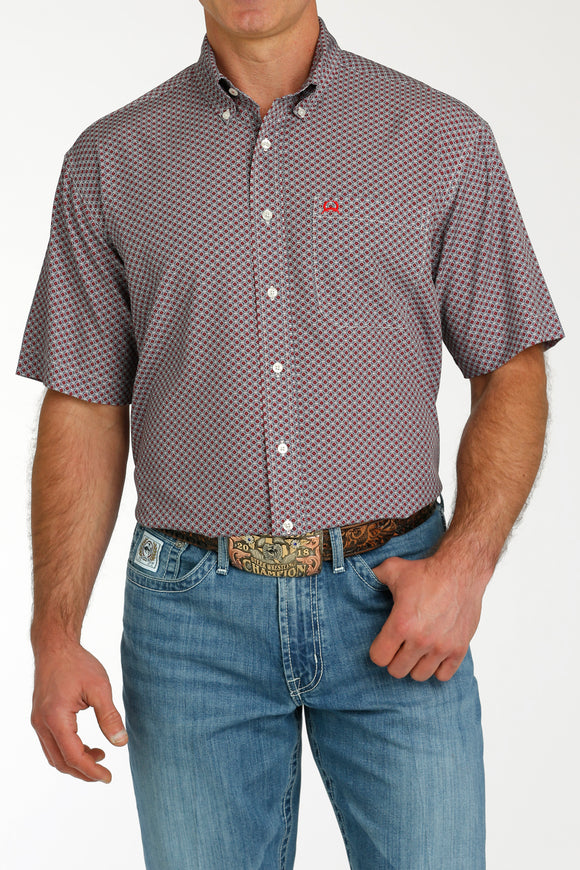 ArenaFlex™ Geo Floral Print Short Sleeve Men's Shirt by Cinch®
