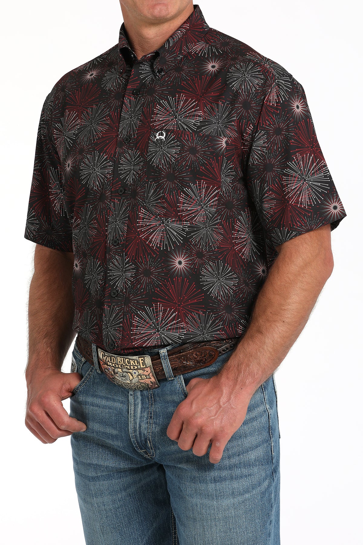 'Fireworks' ArenaFlex™ Short Sleeve Men's Shirt by Cinch®