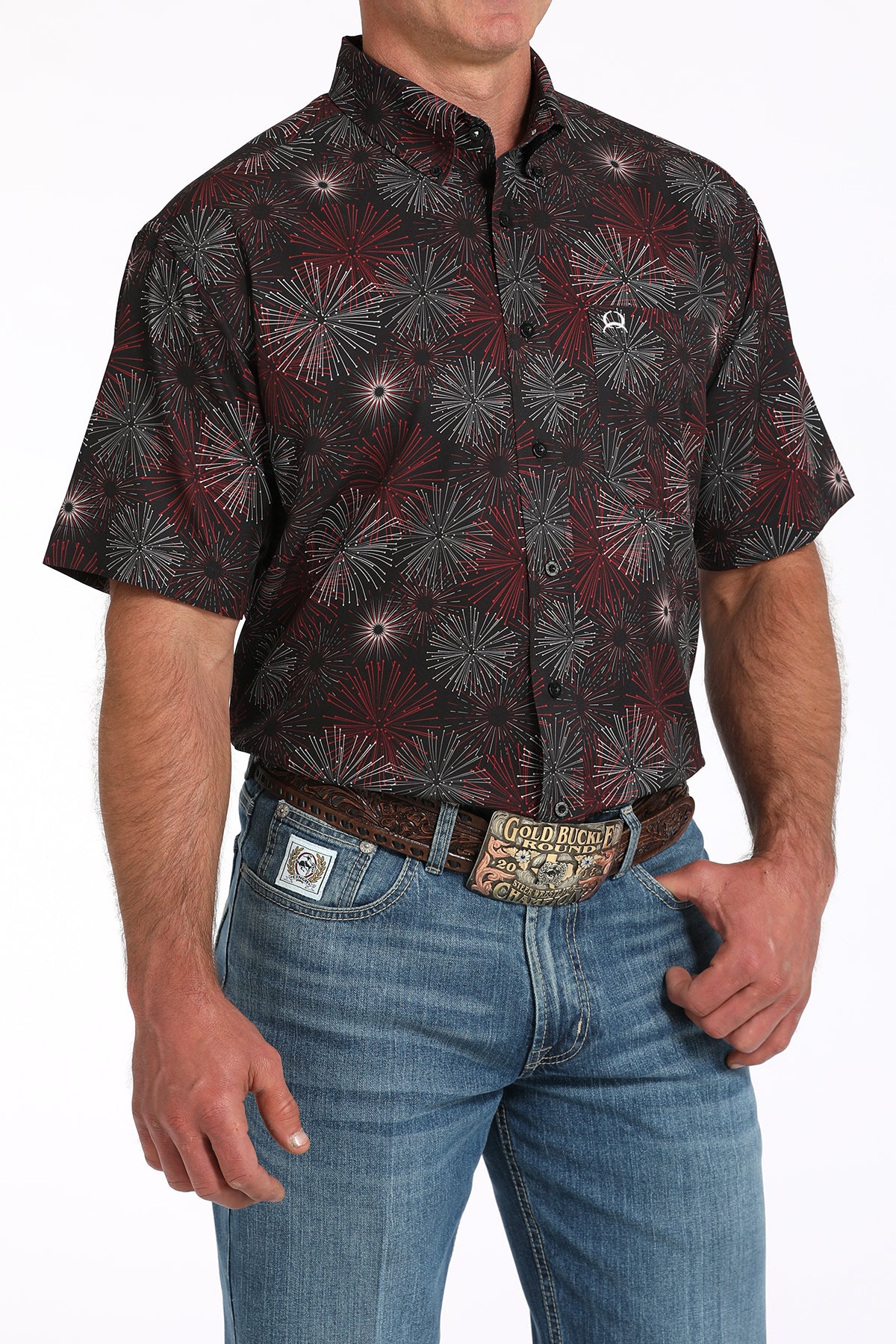 'Fireworks' ArenaFlex™ Short Sleeve Men's Shirt by Cinch®