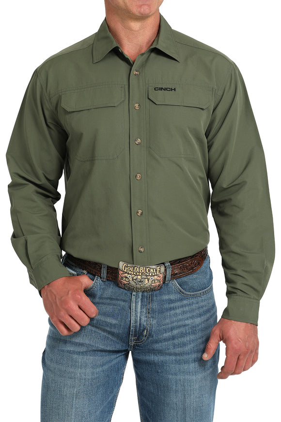 ArenaFlex™ Olive Men's Shirt by Cinch®