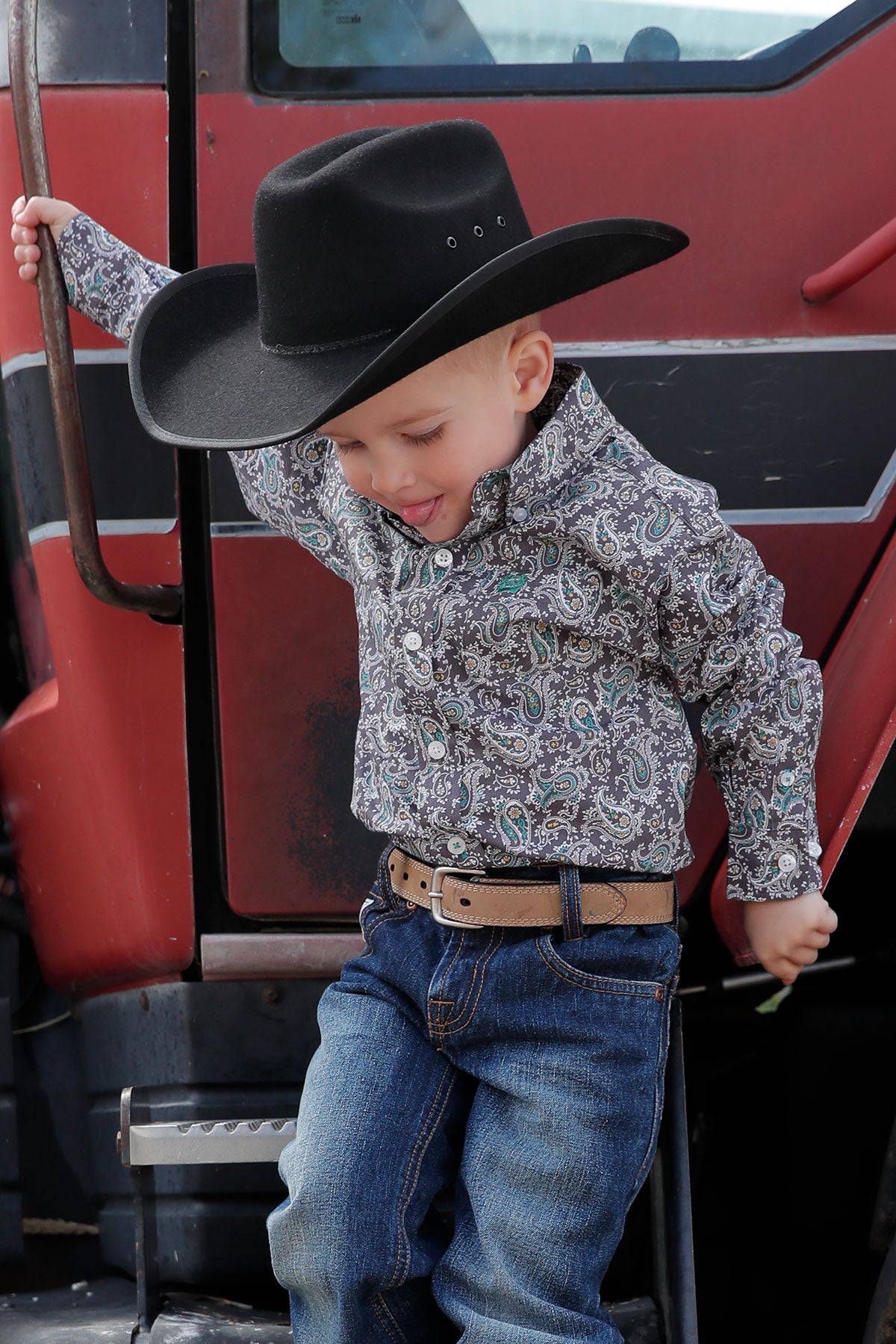 Brown & Green Paisley Infant Shirt by Cinch®