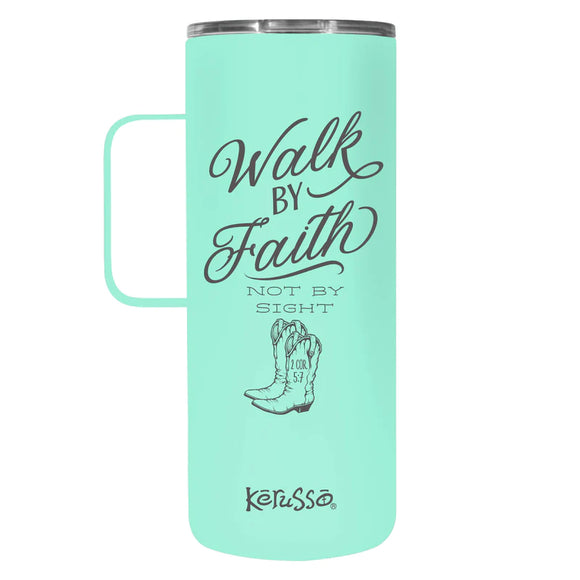 'Walk by Faith' Travel Mug by Kerusso®