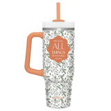 'All Things' 30 oz Travel Mug With Straw by Kerusso®