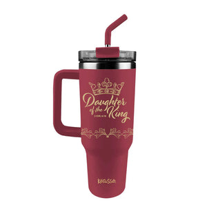 'Daughter of the King' 40 oz Travel Mug With Straw by Kerusso®