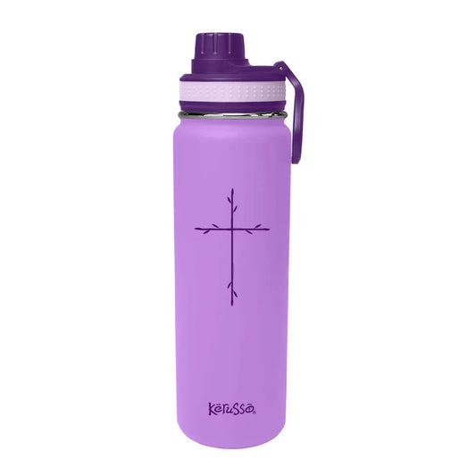 'Vine Cross' 24 oz Stainless Steel Bottle by Kerusso®