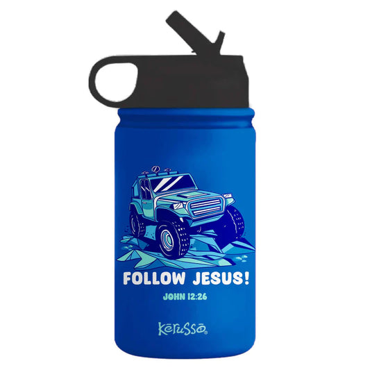 'Follow Jesus' 12 oz Stainless Steel Sport Bottle by Kerusso®