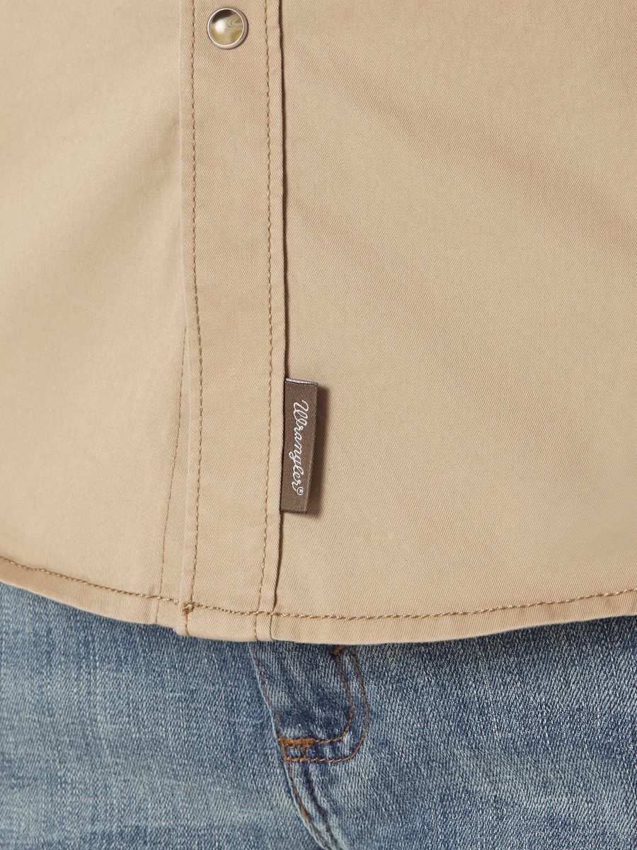 Retro® Tan Modern Fit Men's Shirt by Wrangler®