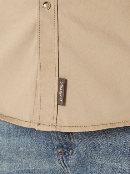Retro® Tan Modern Fit Men's Shirt by Wrangler®