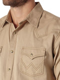Retro® Tan Modern Fit Men's Shirt by Wrangler®