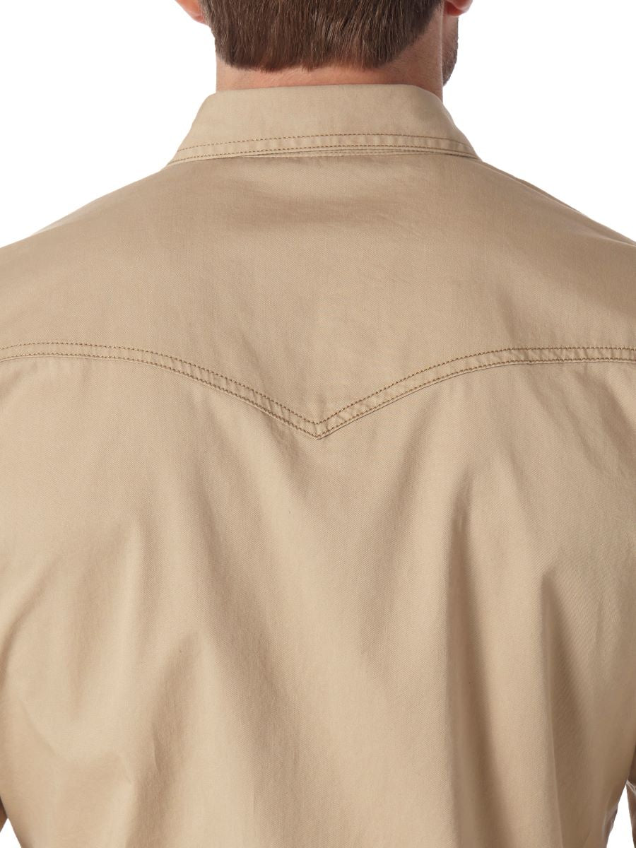 Retro® Tan Modern Fit Men's Shirt by Wrangler®