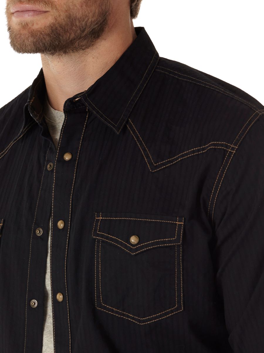 Retro™ Black Tonal Men's Shirt by Wrangler®